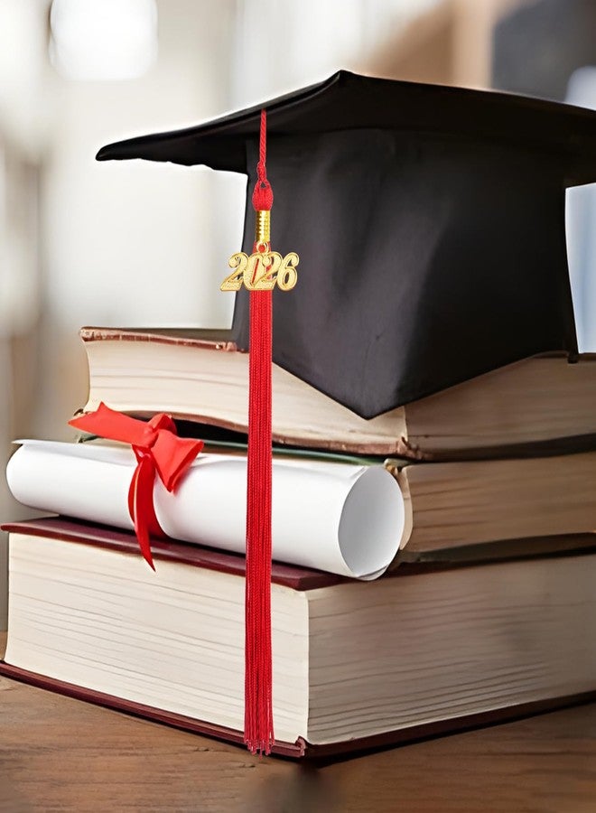 Nelisylux 2026 Tassel Graduation, Red Graduation Tassel, Tassel Charms for Graduations Cap Decorations, Tassels Memorial Grad Cords Class of 2026 College High School Graduate Hat Ceremonies Accessories - Image 4